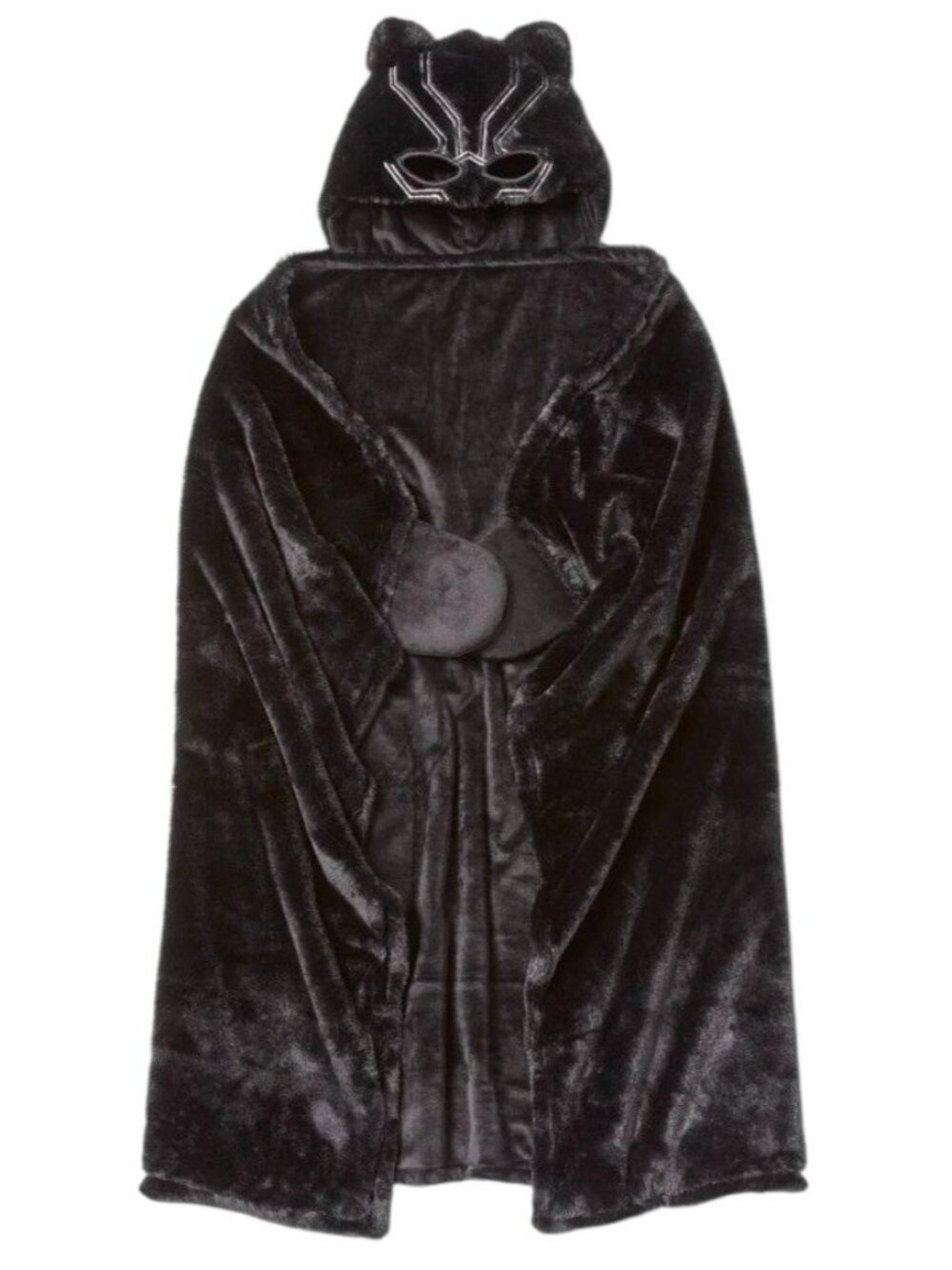 Marvel Pillowfort Black Panther Hooded Blanket Built-In Mask Mitts 40"x50" Throw